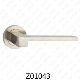 Zamak-Zinklegierungs-Aluminium-Rosetten-Türgriff mit runder Rosette (Z01043)