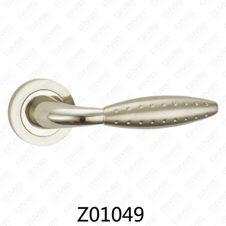 Zamak-Zinklegierungs-Aluminium-Rosetten-Türgriff mit runder Rosette (Z01049)