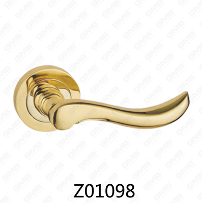 Zamak-Zinklegierungs-Aluminium-Rosetten-Türgriff mit runder Rosette (Z01098)