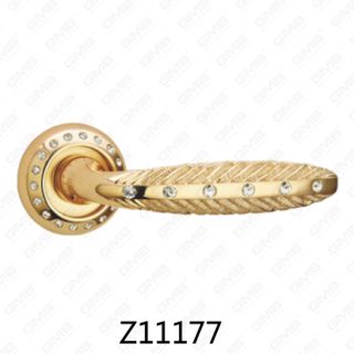 Zamak-Zink-Legierungs-Aluminium-Rosette-Türgriff mit runder Rosette (Z11177)