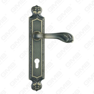 Türgriff Ziehen Sie Holztür Hardware-Griff Schloss Türgriff auf Teller für Locksserie durch Zinklegierung oder Stahltürplattengriff (ZL962-Z90-DAB)
