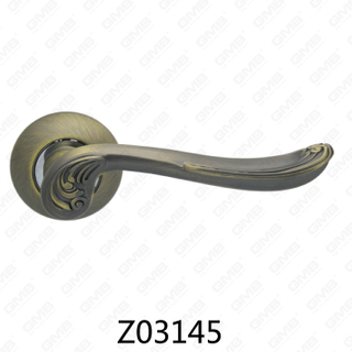 Zamak-Zinklegierungs-Aluminium-Rosetten-Türgriff mit runder Rosette (Z02145)