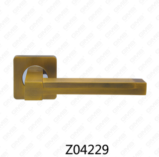 Zamak-Zinklegierungs-Aluminium-Rosetten-Türgriff mit runder Rosette (Z04229)