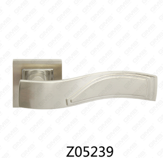 Zamak-Zinklegierungs-Aluminium-Rosetten-Türgriff mit runder Rosette (Z05239)