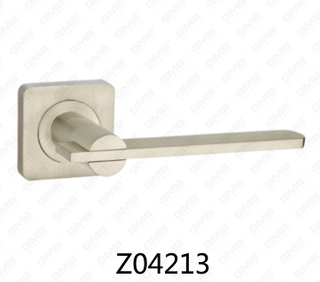 Zamak-Zinklegierungs-Aluminium-Rosetten-Türgriff mit runder Rosette (Z04213)