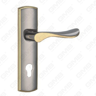 Türgriff Ziehen Sie Holztür Hardware-Griff Türgriff auf Teller für Lockset mit Zinklegierung oder Stahltürplattengriff (CM586-C109-KJ)