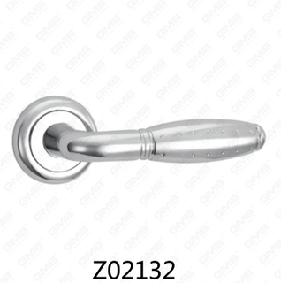 Zamak-Zinklegierungs-Aluminium-Rosetten-Türgriff mit runder Rosette (Z02132)