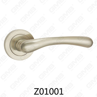 Einsteck-Türschloss Zamak Zinklegierung Aluminium Rosette Türgriff mit runder Rosette (Z01001)