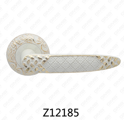 Zamak-Zink-Legierungs-Aluminium-Rosette-Türgriff mit runder Rosette (Z12185)