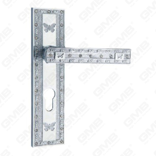 Türgriff Ziehen Sie Holztür Hardware-Griff Türgriff an der Platte für Locksserie durch Zinklegierung oder Stahltürplattengriff (ZM45287-PC x)