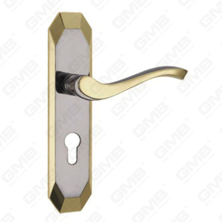 Türgriff Ziehen Sie Holzhölzer Hardware-Griff-Schloss Türgriff am Teller für Lockset mit Zinklegierung oder Stahltürplattengriff (CM569-C13-KJ)