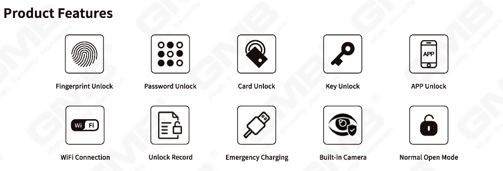 Innen- und Wohnung Smart Lock (651)