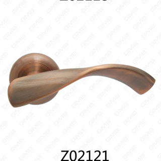 Zamak-Zinklegierungs-Aluminium-Rosetten-Türgriff mit runder Rosette (Z02121)