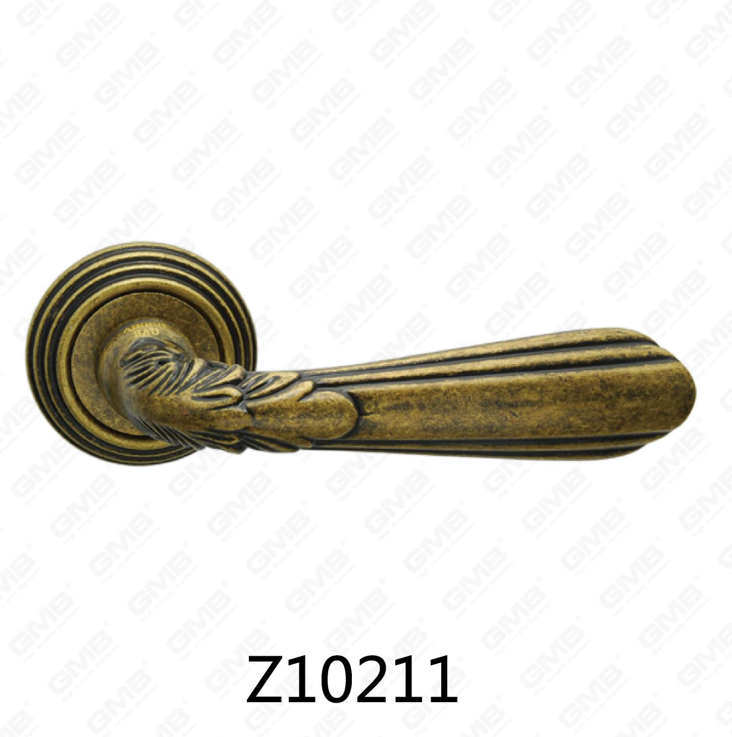Zamak-Zink-Legierungs-Aluminium-Rosette-Türgriff mit runder Rosette (Z10211)