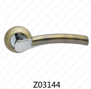 Zamak-Zinklegierungs-Aluminium-Rosetten-Türgriff mit runder Rosette (Z02144)