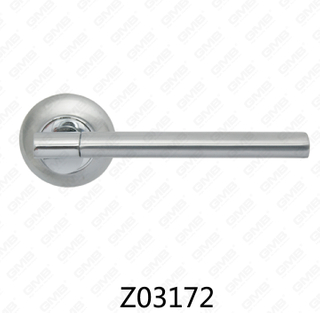 Zamak-Zinklegierungs-Aluminium-Rosetten-Türgriff mit runder Rosette (Z02172)