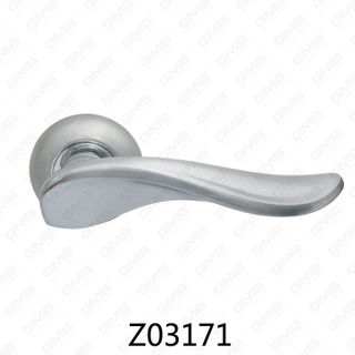 Zamak-Zinklegierungs-Aluminium-Rosetten-Türgriff mit runder Rosette (Z02171)