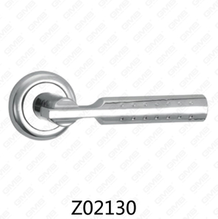 Zamak-Zinklegierungs-Aluminium-Rosetten-Türgriff mit runder Rosette (Z02130)