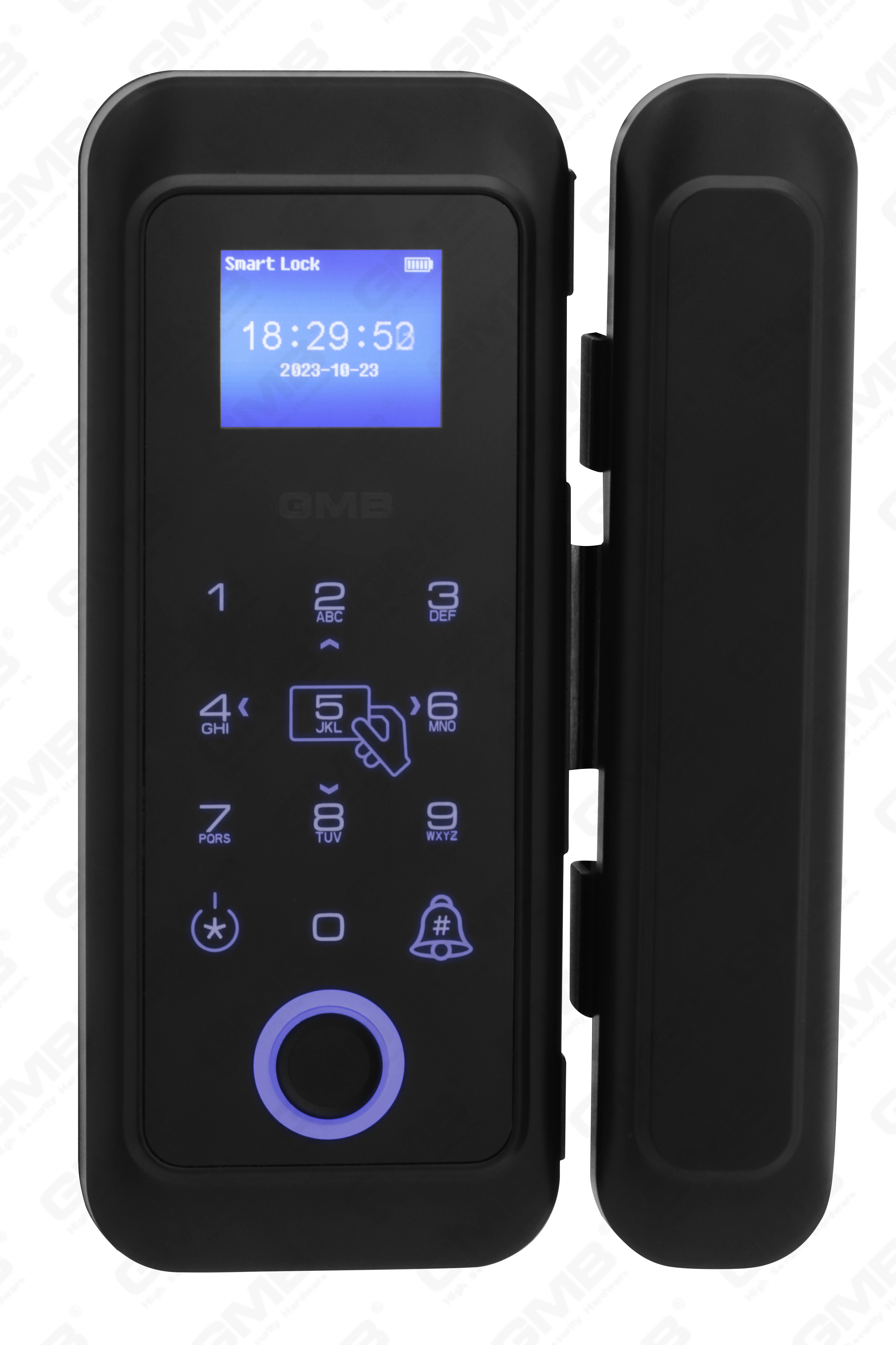 High Security Fingerabdruck/RFID -Karte/WiFi/Tuya/TT App Digital Smart Glass Door Schloss (254)