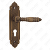 Türgriff ziehen Holztürbeschläge Griffschloss Türgriff auf Platte für Einsteckschlösser aus Zinklegierung oder Stahl Türplattengriff (CM595-C116-DYB)
