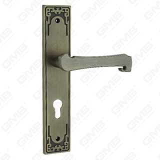 Türgriff Ziehen Sie Holztür Hardware-Griff Türgriff auf Teller für Lockset mit Zinklegierung oder Stahltürplattengriff (E715-Z36-DAB)