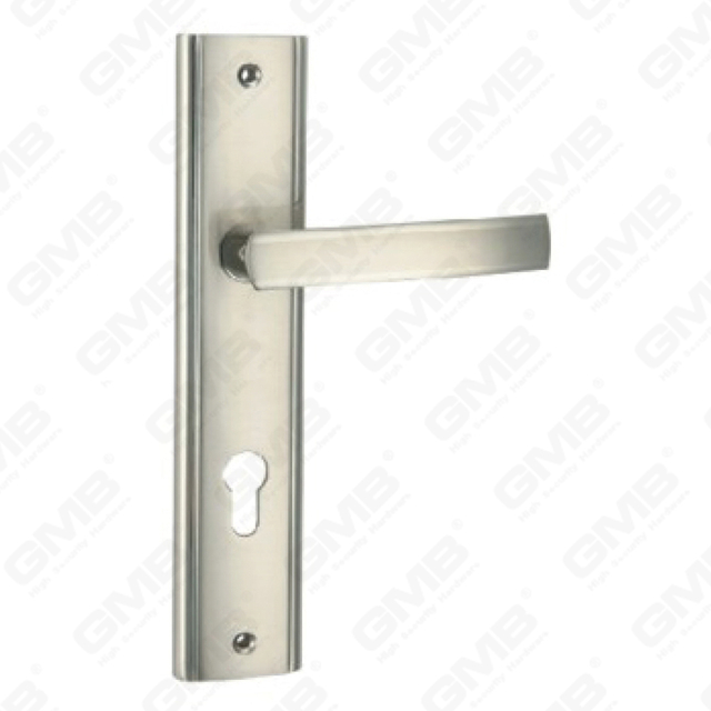 Türgriff ziehen Holztürbeschläge Griffschloss Türgriff auf Platte für Einsteckschlösser aus Zinklegierung oder Stahl Türplattengriff (L214-Z30-K)