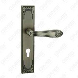 Türgriff Ziehen Sie Holztür Hardware-Griff Türgriff auf Teller für Locksserie durch Zinklegierung oder Stahltürplattengriff (E715-E05-DAB)