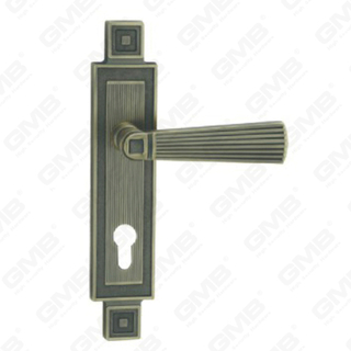 Türgriff Ziehen Sie Holztür Hardware-Griff Schloss Türgriff auf Teller für Locksserie durch Zinklegierung oder Stahltürplattengriff (ZM858B40-DAB)