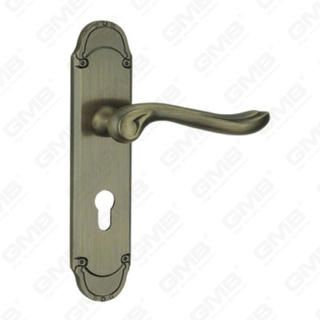 Türgriff Ziehen Sie Holztür Hardware-Griff Schloss Türgriff am Teller für Locksserie durch Zinklegierung oder Stahltürplatte (ZM585100-DAB)