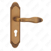 Türgriff ziehen Holztürbeschläge Griffschloss Türgriff auf Platte für Einsteckschlösser aus Zinklegierung oder Stahl Türplattengriff (CM577-C42-DYB)