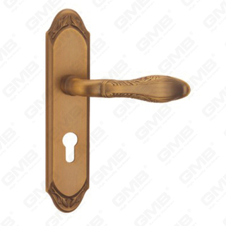 Türgriff Ziehen Sie Holztür Hardware-Griff Schloss Türgriff am Teller für Locksserie durch Zinklegierung oder Stahltürplattengriff (CM577-C42-DYB)