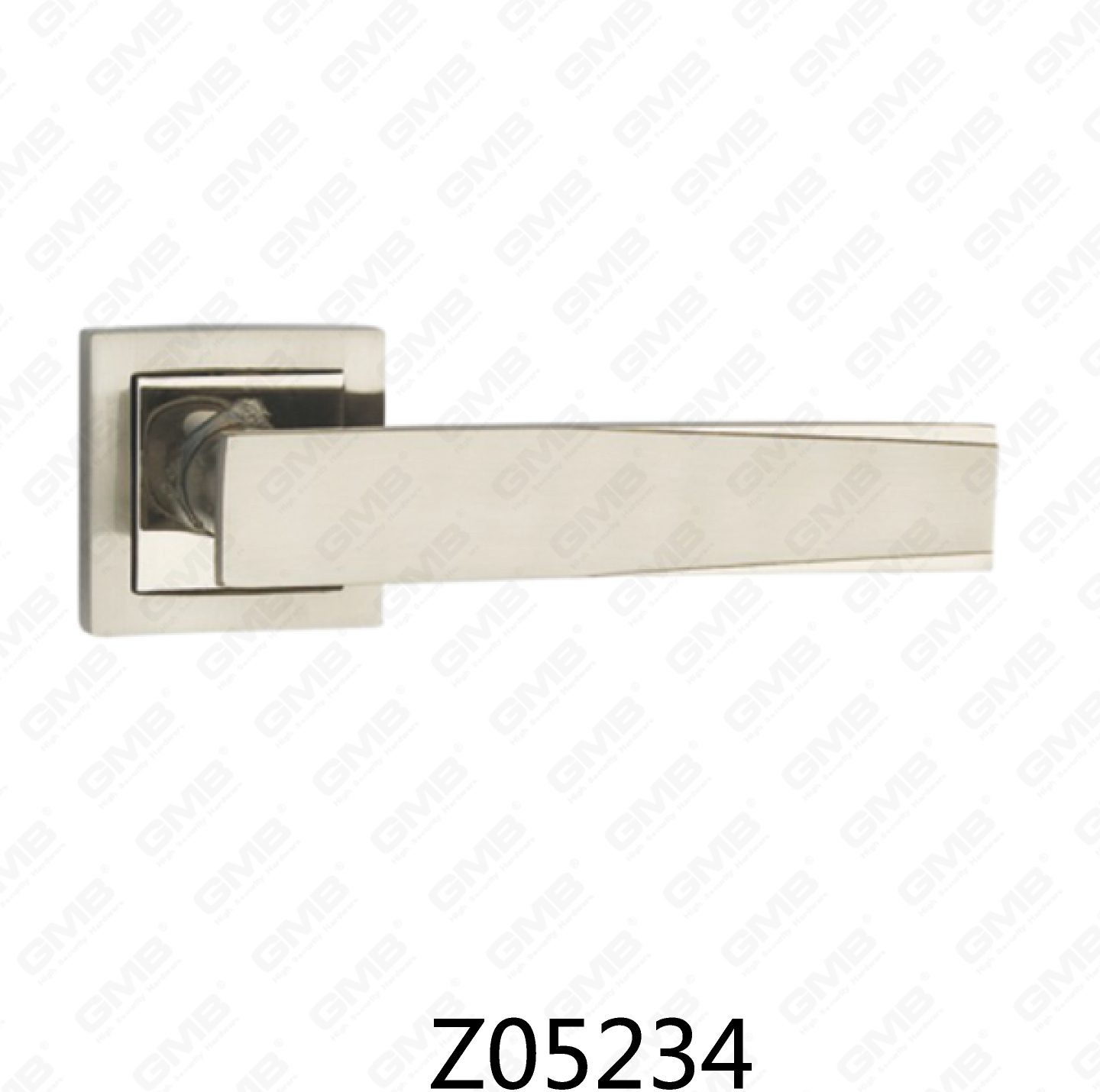 Zamak-Zinklegierungs-Aluminium-Rosetten-Türgriff mit runder Rosette (Z05234)