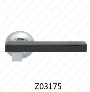 Zamak-Zinklegierungs-Aluminium-Rosetten-Türgriff mit runder Rosette (Z02175)