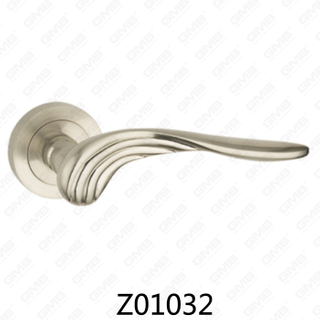 Zamak-Zink-Legierungs-Aluminium-Rosetten-Türgriff mit runder Rosette (Z01032)