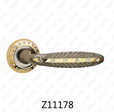 Zamak-Zink-Legierungs-Aluminium-Rosette-Türgriff mit runder Rosette (Z11178)
