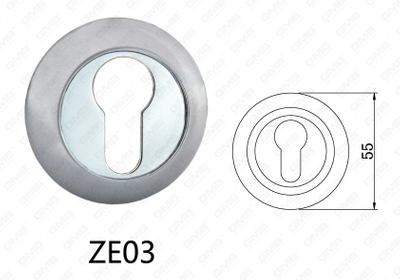 Zamak-Zink-Legierungs-Aluminiumtürgriff-runde Rosette (ZE03)