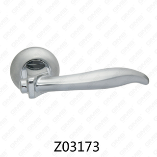Zamak-Zinklegierungs-Aluminium-Rosetten-Türgriff mit runder Rosette (Z02173)