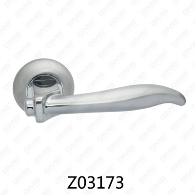 Zamak-Zinklegierungs-Aluminium-Rosetten-Türgriff mit runder Rosette (Z02173)