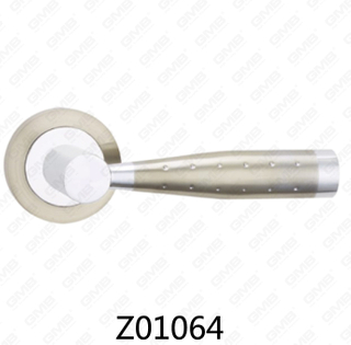 Zamak-Zinklegierungs-Aluminium-Rosetten-Türgriff mit runder Rosette (Z01064)