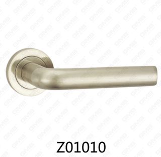 Zamak-Zink-Legierungs-Aluminium-Rosetten-Türgriff mit runder Rosette (Z01010)