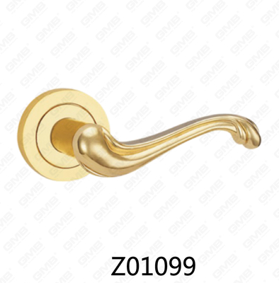 Zamak-Zinklegierungs-Aluminium-Rosetten-Türgriff mit runder Rosette (Z01099)