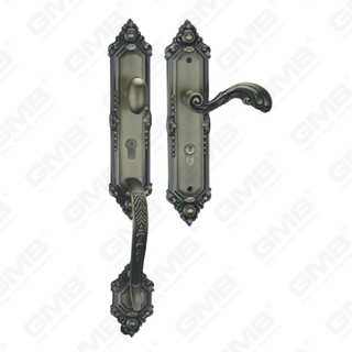 Hochsicherheits-Zinklegierung außerhalb des Villa-Türgriffs Dim Antique Brass Kundenspezifische Schlüsselnut (E8316-DAB)