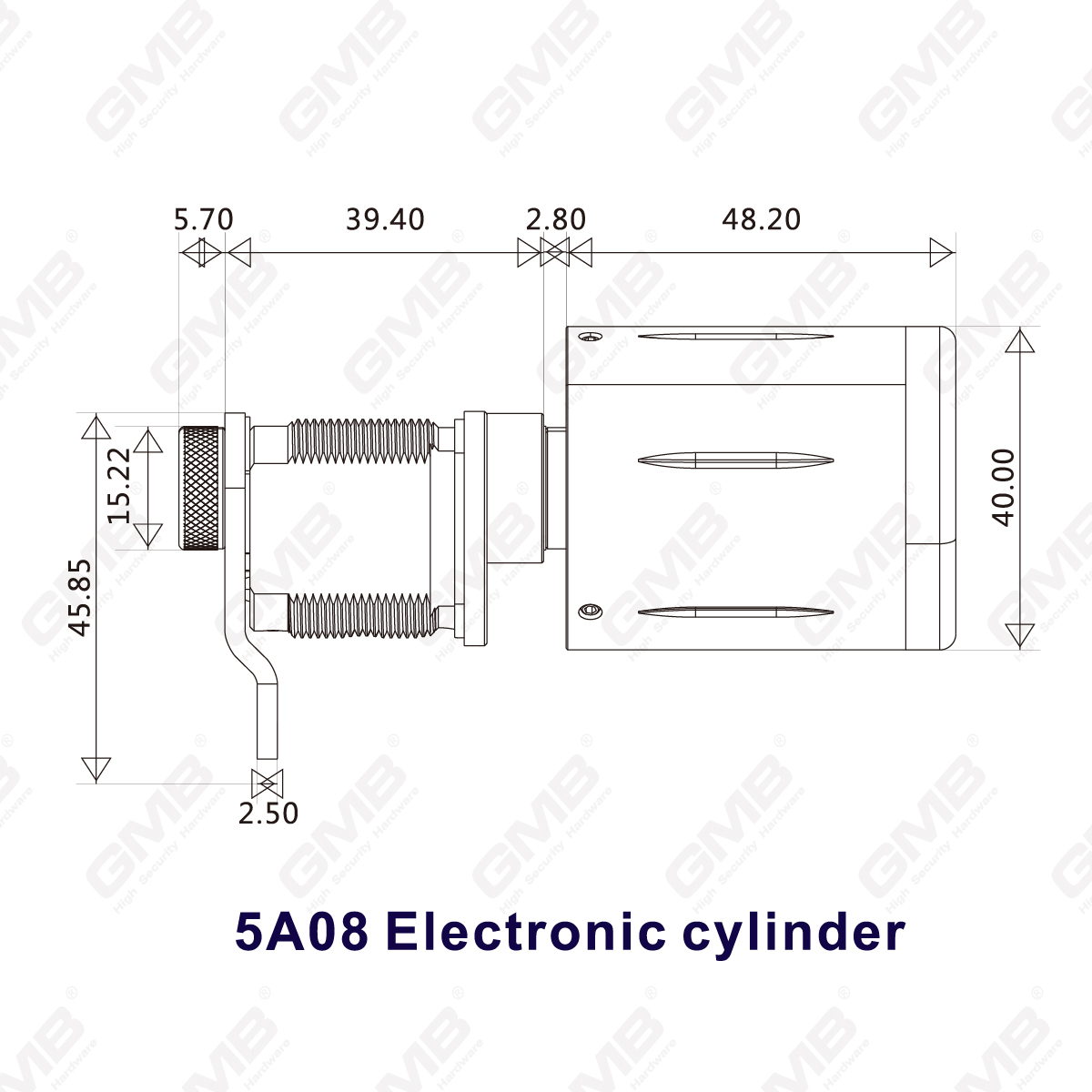 Hohe Sicherheit mit mehreren Auflockern von IP65 Keyless WiFi Digital einstellbares modulares modulares Profil Smart Electronic Door Lock Zylinder （5A08）