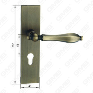 Türgriff Ziehen Sie Holztür Hardware-Griff Schloss Türgriff am Teller für Locksserie durch Zinklegierung oder Stahltürplattengriff (ZM581-E02-DAB)