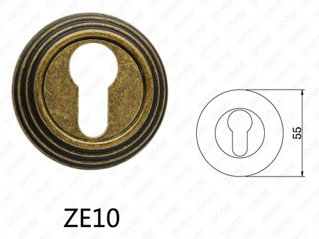 Zamak-Zink-Legierungs-Aluminiumtürgriff-runde Rosette (ZE10)