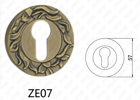 Zamak-Zink-Legierungs-Aluminiumtürgriff-runde Rosette (ZE07)