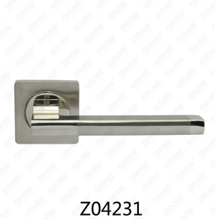 Zamak-Zinklegierungs-Aluminium-Rosetten-Türgriff mit runder Rosette (Z04231)
