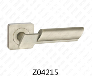 Zamak-Zinklegierungs-Aluminium-Rosetten-Türgriff mit runder Rosette (Z04215)