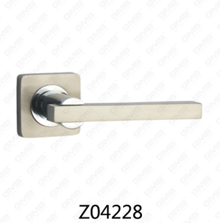 Zamak-Zinklegierungs-Aluminium-Rosetten-Türgriff mit runder Rosette (Z04228)