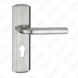 Türgriff Ziehen Sie Holztür Hardware-Griff Türgriff auf Teller für Lockset mit Zinklegierung oder Stahltürplatte (ZM64110-K)